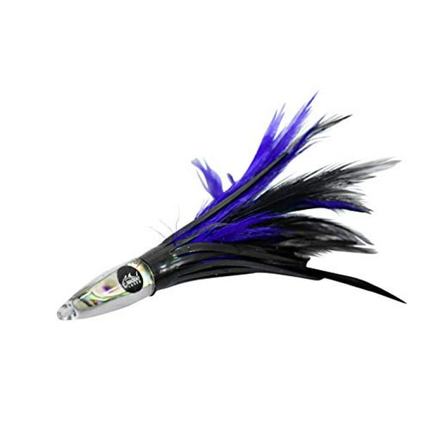 6 COLORS 6" Rigged Tuna Feathers 6 Pieces Trolling Fishing Lures